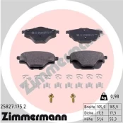 Stabdžių trinkelių rinkinys, diskinis stabdys ZIMMERMANN 25827.175.2 kaina