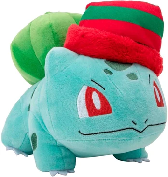 Jazwares Pokemon Christmas Bulbasaur plush toy 20cm