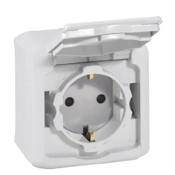 2P+E German standard socket outlet Forix -surface mounting - 16 A -250 V -grey