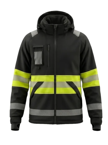 Žieminė BoSafety Softshell striukė VALENCIA Hi-vis Class 1
