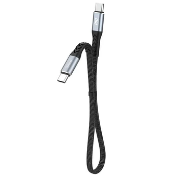 USB-C į USB-C Dudao 100W PD 0,23 m ilgio kabelis (juodas)