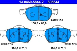 ATE 13.0460-5844.2 Brake pad set