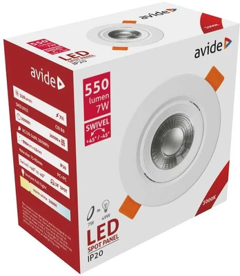 Avide LED Lubinis šviestuvas 7W 3000K Ø90mm, apvalus