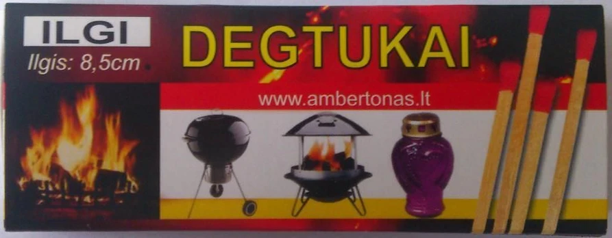 Degtukai, 8,5 cm, 15 vnt.