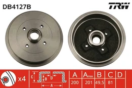 Stabdžių būgnas TRW DB4127B kaina