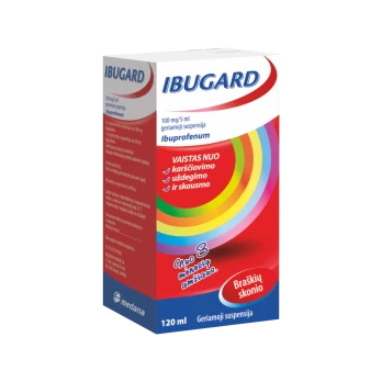 IBUGARD 100 mg/5 ml geriamoji suspensija 120 ml