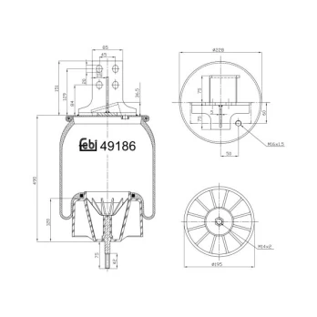 Pneumatinės pakabos kamera FE49186