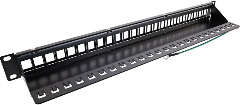 InLine® Neapdorota patch panelė 19'' 24 prievadų 1U juoda