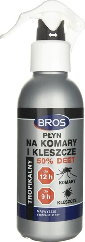 Bros Bros Mosquito ir erkių skystis 50% DEET - 130 ml