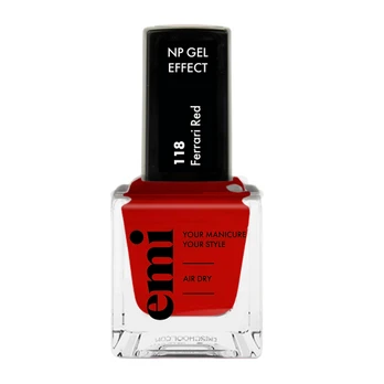 E.Mi Nail Polish Gel Effect Nagų lakas, Ferrari Red