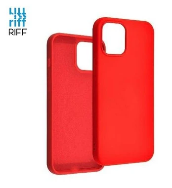 Riff Thin &amp; Soft silicone case with soft fiber inside for Apple iPhone 14 Pro Red
