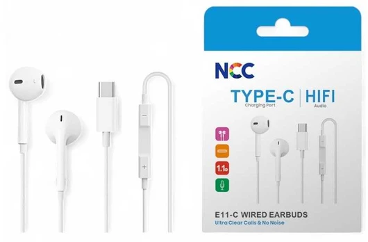 Laisvų rankų įranga NCC USB-C balta
