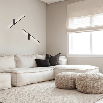 LED Linijinis Sieninis Šviestuvas 14W 3000K Juodas