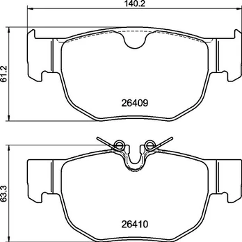 Stabdžių trinkelių rinkinys, diskinis stabdys BREMBO P 36 039