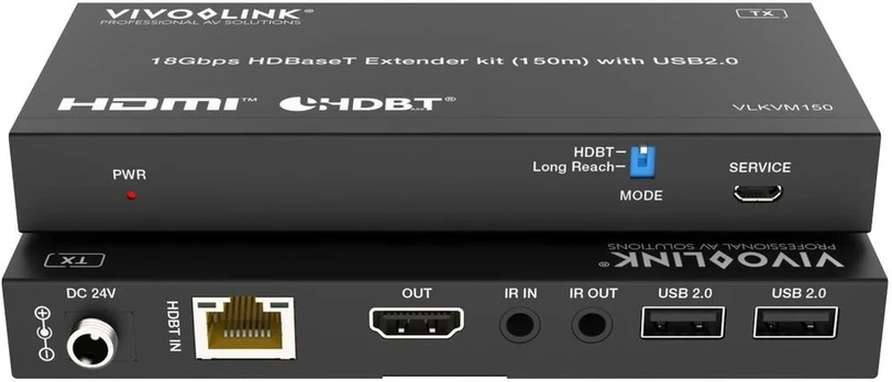 Vivolink 18Gbps HDBaseT KVM kit (150m) with USB 2.0
