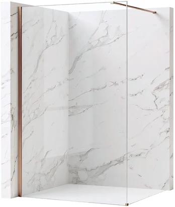Walk-In dušo sienelė Rea Flexi, Transparent / Brushed Copper, 120 cm
