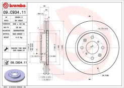 Stabdžių diskas BREMBO 09.C934.11 kaina