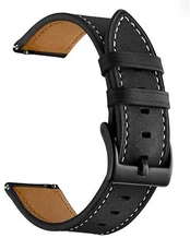 4Wrist Leather strap - 22 mm Juodas kaina