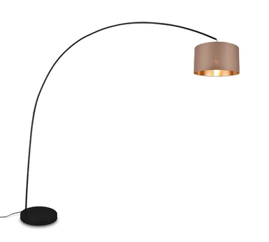 Trio-Lighting Mansur E27 matt black/greige stāvlampa
