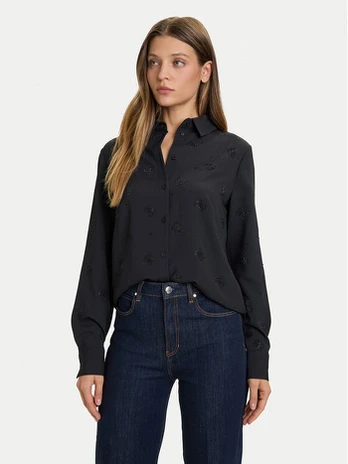 Guess Marškiniai W5BH80 W2982 Juoda Regular Fit