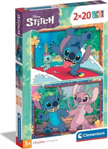 Clementoni CLE puzzle 2x20 SuperKolor Stitch 24809