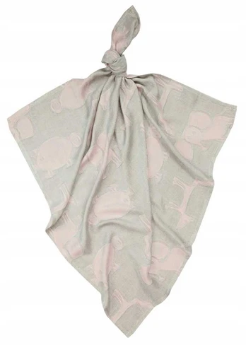 Pink Vystyklas Bamboo Animals - Powder Rožinė, 30x30 cm