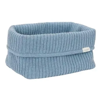 Little Dutch Storage Basket large ´Pure Denim Blue` knitted