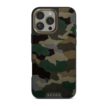 Tropical Green Camo - iPhone 16 Pro Max Case, Elite Dark (MagSafe) / Gold