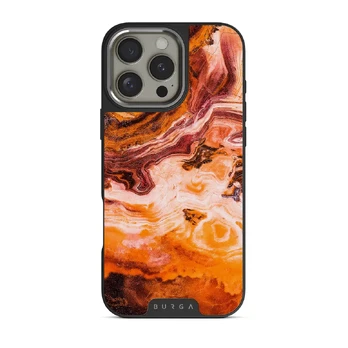 Pumpkin Spice - Orange iPhone 16 Pro Max Case, Elite Dark (MagSafe) / Silver