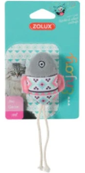 Minkštas žaislas katėms Zolux Kali Fish, pilkas, 15 cm