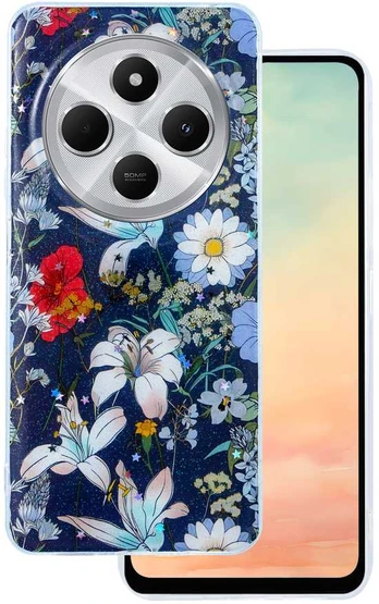 Dėklas Telforceone Glow Glam case for Xiaomi Redmi Note 14 Pro 5G (Global) / Note 14 Pro Plus 5G (Global) mėlynas