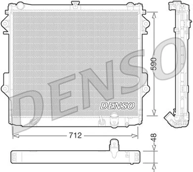DENSO DRM50074 Radiatorius, variklio aušinimas