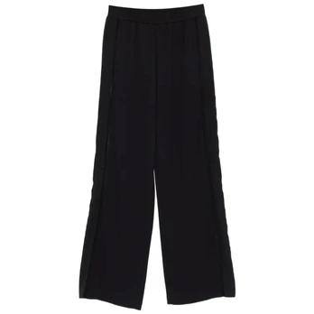 Kelnės moterims, Juoda, Trim palazzo pants