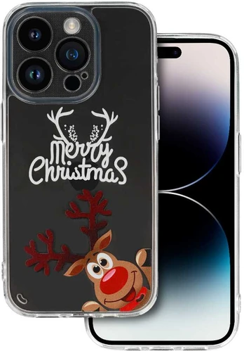 Tel Protect Christmas dėklas skirtas Apple iPhone 13 Pro Max Design 1 Clear
