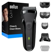 Barzdaskutė Braun Series 3+ 3000BT, juoda kaina