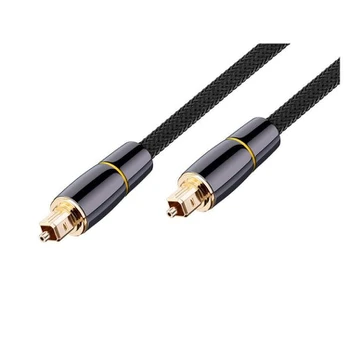 Optinis audio kabelis - AVIZAR - 5m - Nylono audinys - Auksuoti jungtys - Dolby Digital/DTS