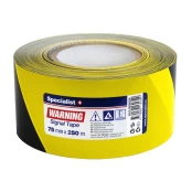 Įsp. juosta 250 m x 75 mm, juoda/geltona kaina
