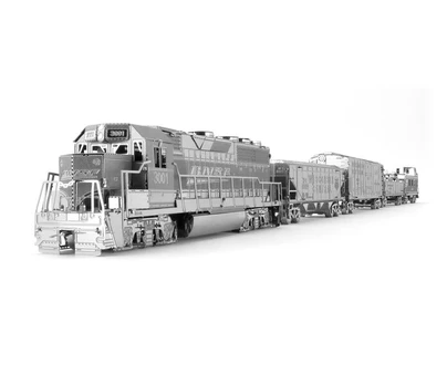 Metalinė dėlionė - konstruktorius Metal Earth Freight Train Set 3D