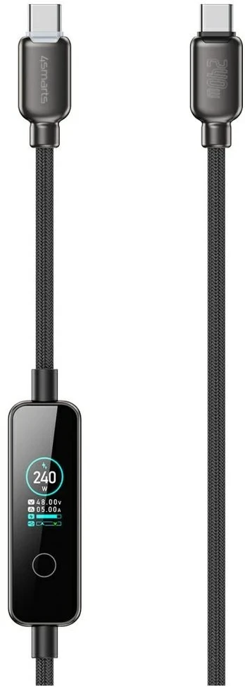 Kabelis 4smarts ScreenCord 240W USB-C/USB-C 1.2 m juoda