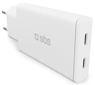 SBS Wall Charger, 2xUSB-C, 67 W, baltas - Įkroviklis