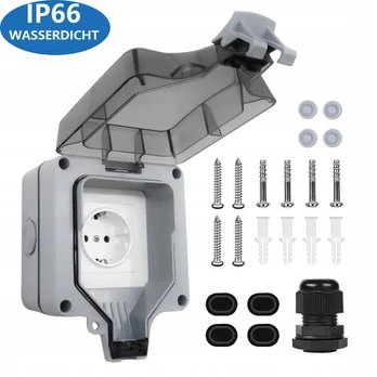 Ip66 lauko hermetiškas elektros lizdas