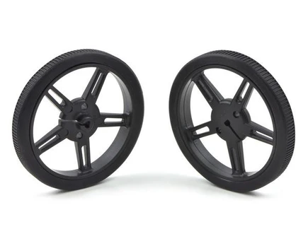 Pololu ratai 60x8mm juodi - 2 vienetai