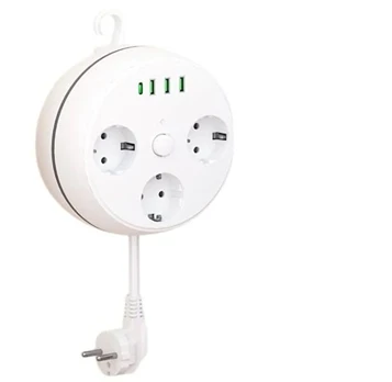 multifunkcionalus prailgintuvas 5 m. + USB + Type-C