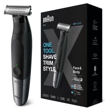 Braun Series X XT5200 Face + Body + Travel, beard trimmer (black/silver)