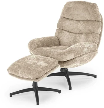 Fotelis DARIO leisure chair, with stool, beige