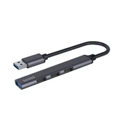 SAVIO Hub AK-70 USB-A - 3 × USB-A 2.0, 1 × USB-A 3.1 GEN 1, 4 in 1, 5 Gbps kaina