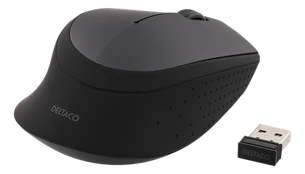 Pelė DELTACO, belaidė, 1200 DPI, juoda / MS-460
