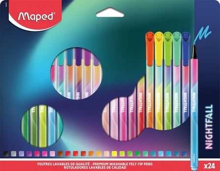 Flomasteris Maped Nightfall, 24vnt.