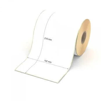 ZEBRA terminė etiketė 102*210 eco white (CORE 76MM)