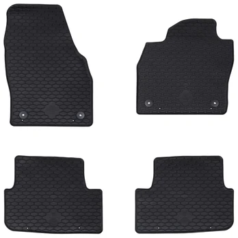 Automobilių kilimėlis 4 pcs Juodas Guma
